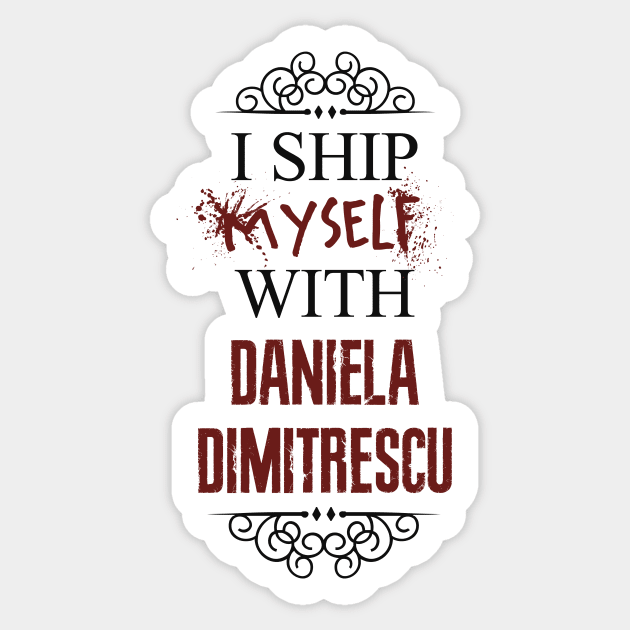 I ship myself with Daniela Dimitrescu Sticker by AllieConfyArt